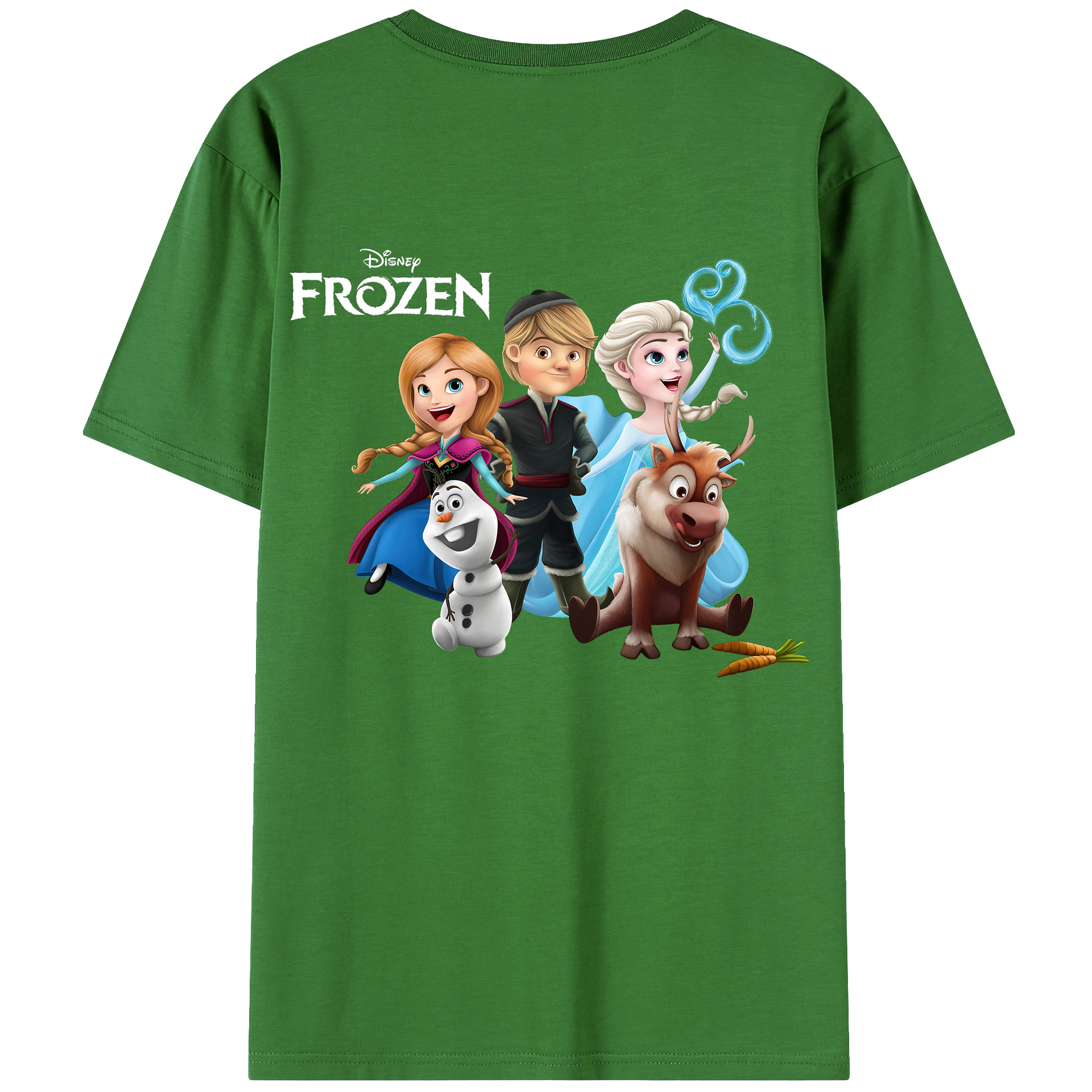（画像用） アナと雪の女王 アンナ エルサ Frozen Anna Elsa レディース半袖Tシャツ(バックプリント)